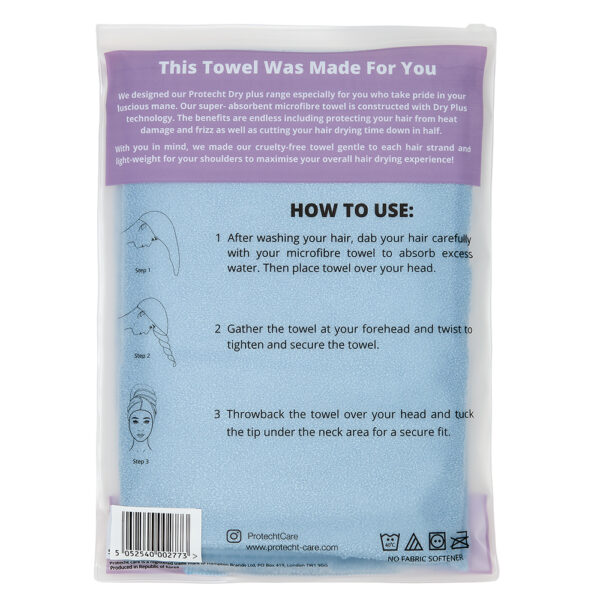 Microfibre Hair towel Blue 2