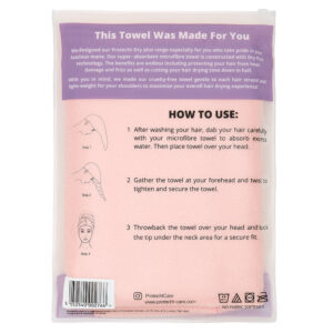 Microfibre Hair towel Pink 2