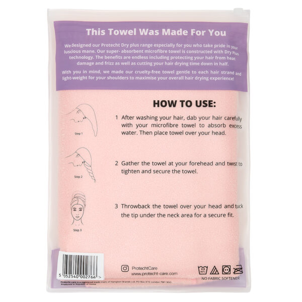 Microfibre Hair towel Pink 2