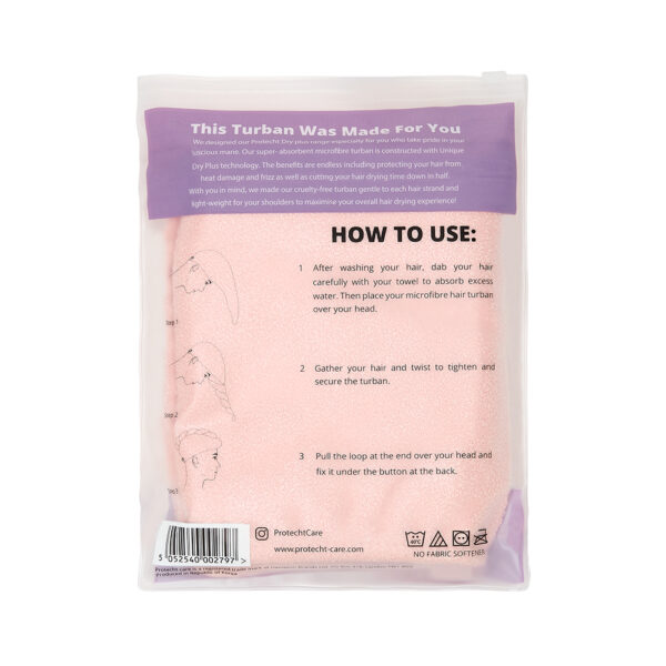 Microfibre Hair turban Pink 2
