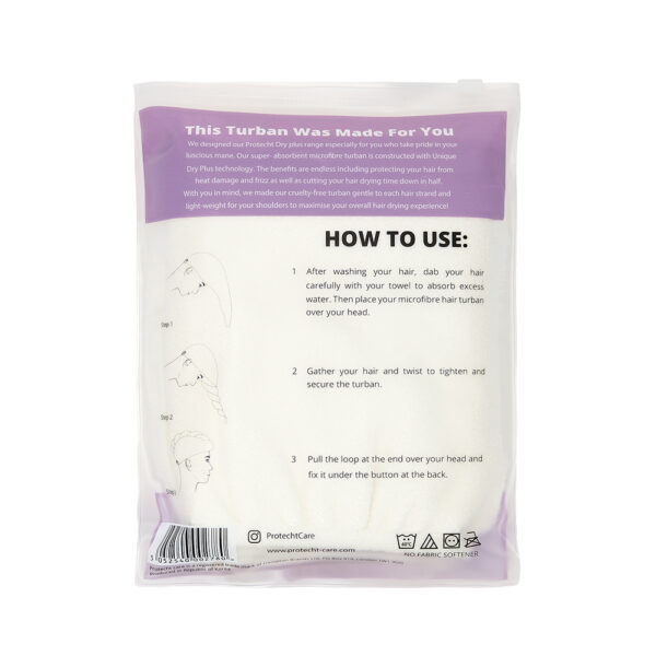 Microfibre Hair turban White 2