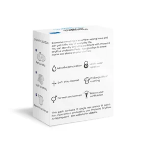 Protecht DryPlus Underarm Sweat Pads 12s - Large 7 innerampulepackagingmayvary 2021 05 27T104207.064 1000x